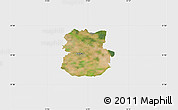Satellite Map of Köthen, single color outside