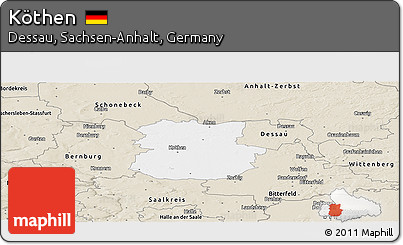 Classic Style Panoramic Map of Köthen