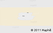 Classic Style Panoramic Map of Köthen, single color outside