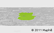 Physical Panoramic Map of Köthen, lighten, desaturated