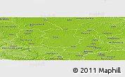 Physical Panoramic Map of Köthen