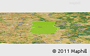 Physical Panoramic Map of Köthen, satellite outside