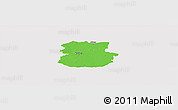 Political Panoramic Map of Köthen, cropped outside