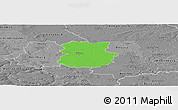 Political Panoramic Map of Köthen, desaturated