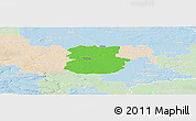 Political Panoramic Map of Köthen, lighten