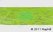 Political Panoramic Map of Köthen, physical outside