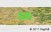 Political Panoramic Map of Köthen, satellite outside