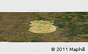 Satellite Panoramic Map of Köthen, darken