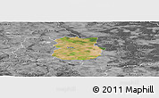 Satellite Panoramic Map of Köthen, desaturated