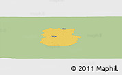 Savanna Style Panoramic Map of Köthen, single color outside