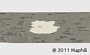 Shaded Relief Panoramic Map of Köthen, darken