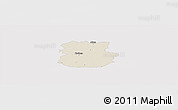 Shaded Relief Panoramic Map of Köthen, single color outside