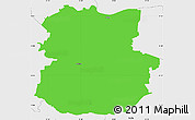 Political Simple Map of Köthen, single color outside, borders and labels
