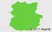 Political Simple Map of Köthen, single color outside