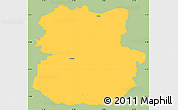 Savanna Style Simple Map of Köthen, single color outside