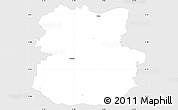 Silver Style Simple Map of Köthen, single color outside