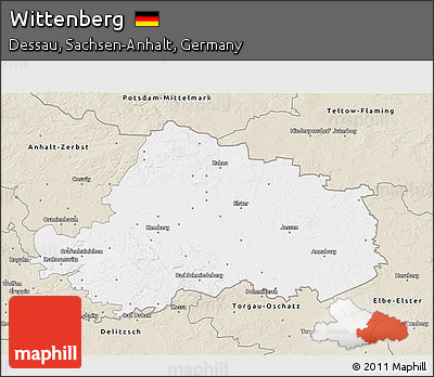 Classic Style 3D Map of Wittenberg