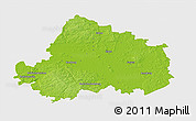Physical 3D Map of Wittenberg, single color outside