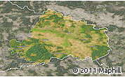 Satellite 3D Map of Wittenberg, semi-desaturated