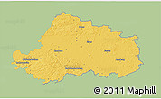 Savanna Style 3D Map of Wittenberg, single color outside