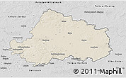 Shaded Relief 3D Map of Wittenberg, desaturated