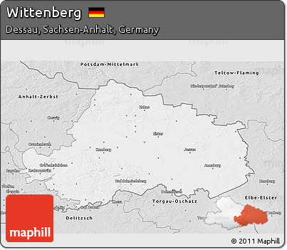 Silver Style 3D Map of Wittenberg