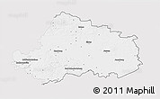 Silver Style 3D Map of Wittenberg, single color outside