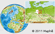 Physical Location Map of Wittenberg, highlighted grandparent region