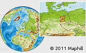 Physical Location Map of Wittenberg, highlighted parent region