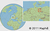 Savanna Style Location Map of Wittenberg, within the entire country