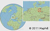 Savanna Style Location Map of Wittenberg, highlighted parent region, within the entire country