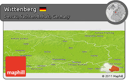 Physical Panoramic Map of Wittenberg