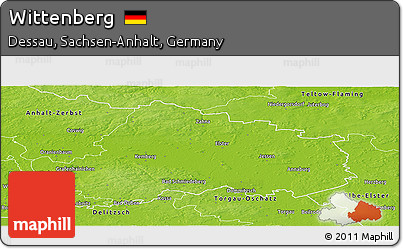Physical Panoramic Map of Wittenberg