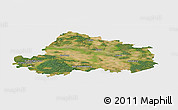 Satellite Panoramic Map of Wittenberg, single color outside