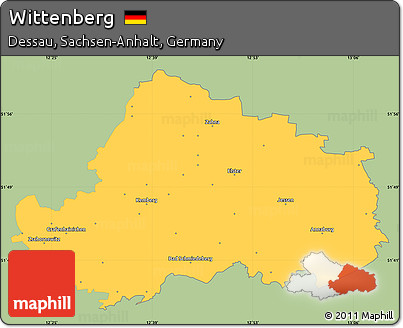 Savanna Style Simple Map of Wittenberg, single color outside