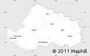 Silver Style Simple Map of Wittenberg, single color outside