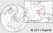 Blank Location Map of Halle an der Saale
