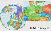 Political Location Map of Halle an der Saale