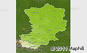 Physical 3D Map of Magdeburg, darken
