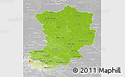 Physical 3D Map of Magdeburg, lighten, desaturated