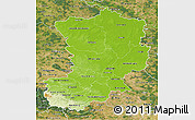 Physical 3D Map of Magdeburg, satellite outside