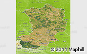 Satellite 3D Map of Magdeburg, physical outside