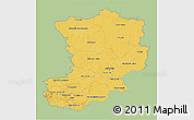 Savanna Style 3D Map of Magdeburg, single color outside