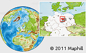 Physical Location Map of Altmarkkreis Salzwedel, highlighted country, highlighted parent region