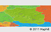 Physical Panoramic Map of Altmarkkreis Salzwedel, political outside