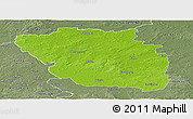 Physical Panoramic Map of Altmarkkreis Salzwedel, semi-desaturated