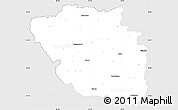 Silver Style Simple Map of Altmarkkreis Salzwedel, single color outside