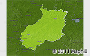 Physical 3D Map of Jerichower Land, darken