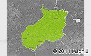 Physical 3D Map of Jerichower Land, desaturated