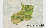 Satellite 3D Map of Jerichower Land, lighten